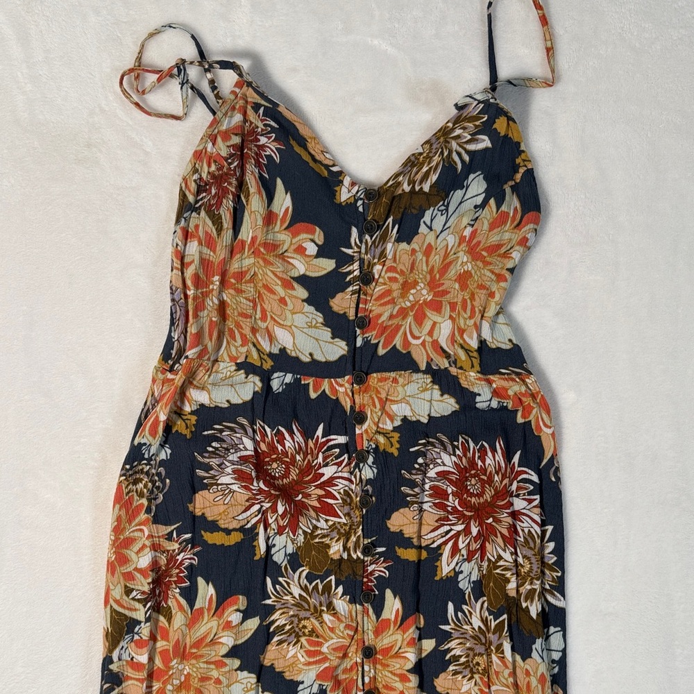 Rip Curl Floral Dress - Navy and Orange